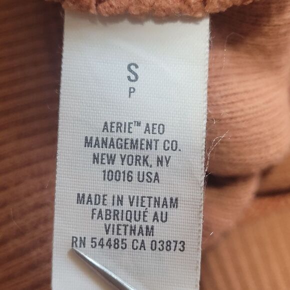 Aerie Women’s Lounge Shorts Rust Orange Ribbed High Waist with Pockets Small - Picture 6 of 11